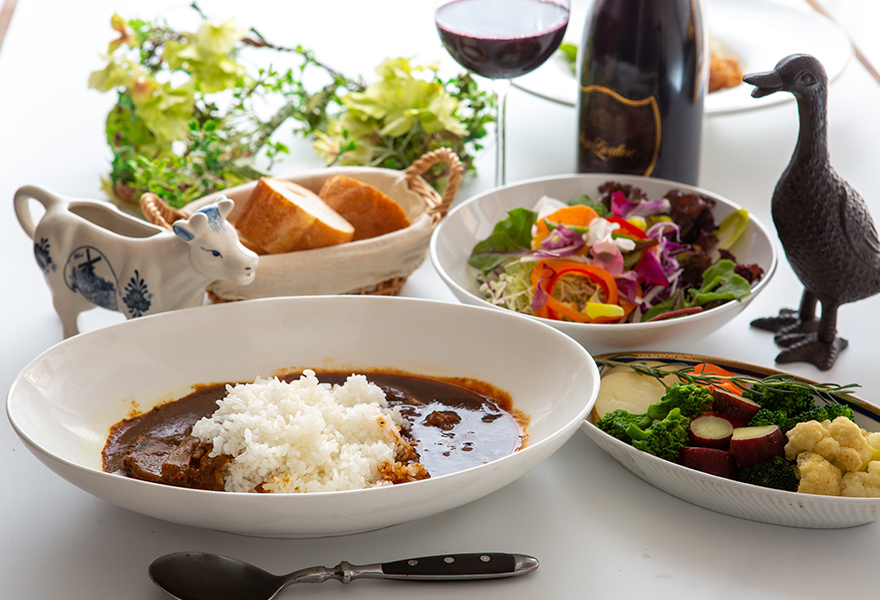 濃厚辛口カレー&ハヤシライスの合い盛りセット