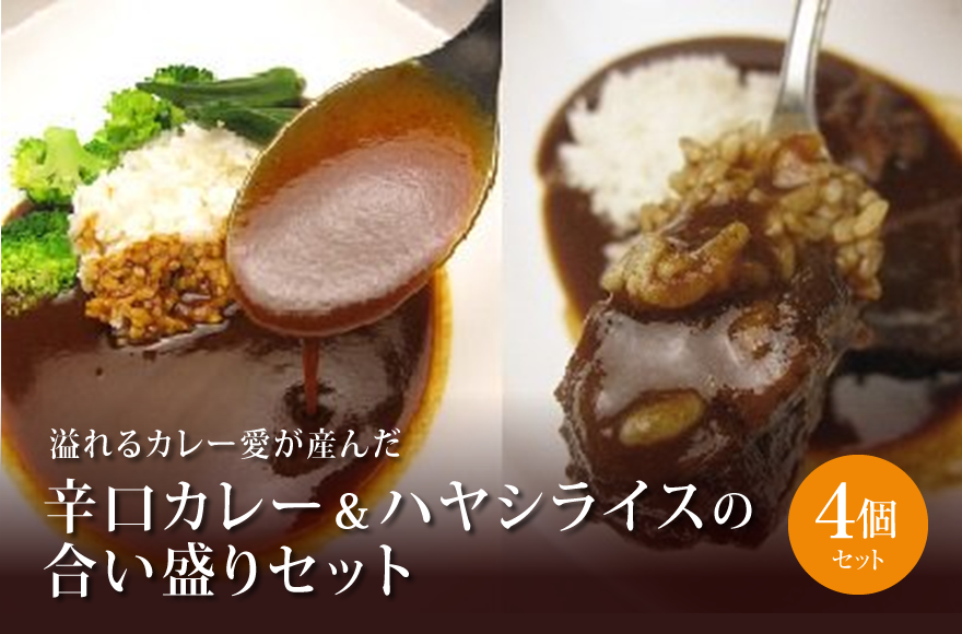 濃厚辛口カレー&ハヤシライスの合い盛りセット